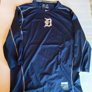 Nike Detroit Tigers 3/4 Pro Combat Dry fit shirt
